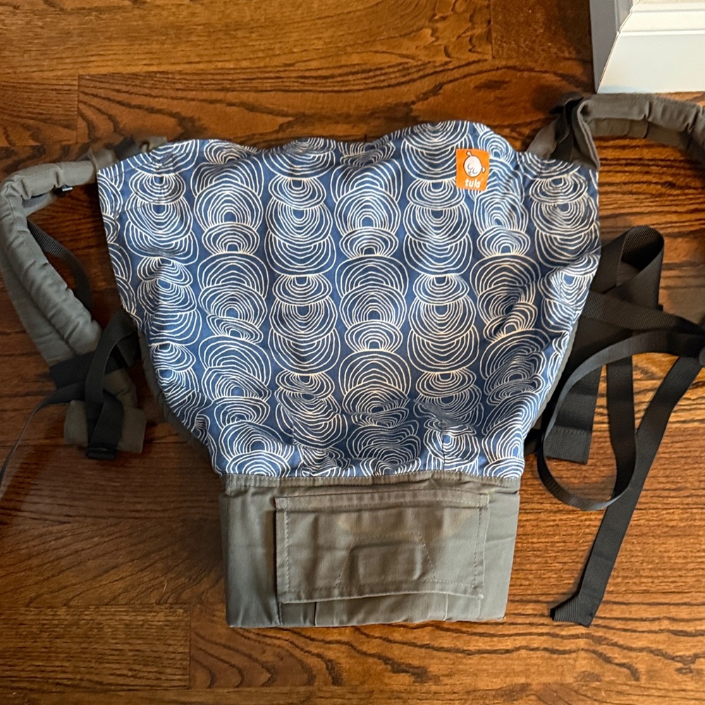 Tula Blue and White Swirl Carrier